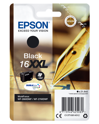 Epson 16 XXL czarny kardiż atramentowy