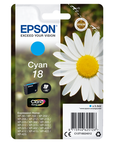 Epson 18 cyan ink cartridge