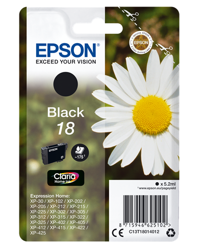 Epson 18 Preto Cartucho de tinta