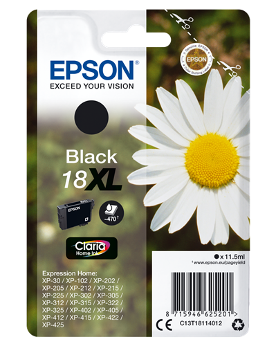 Epson 18 XL black ink cartridge