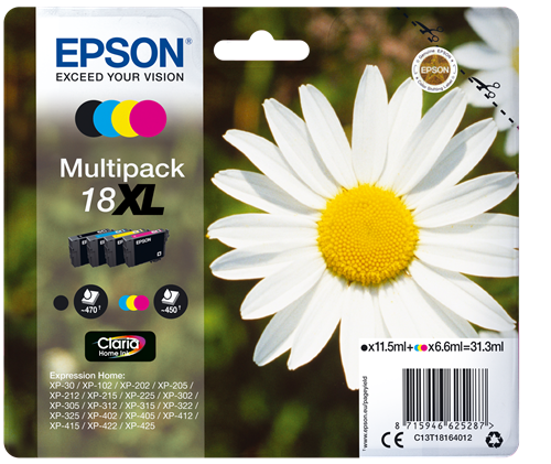 Epson 18 XL zestaw czarny / cyan / magenta / żółty