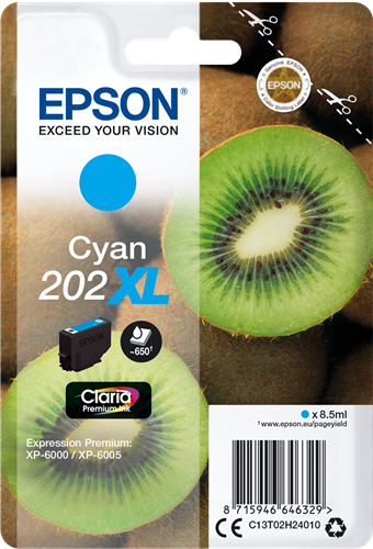 Epson 202XL Cyan Cartouche d'encre