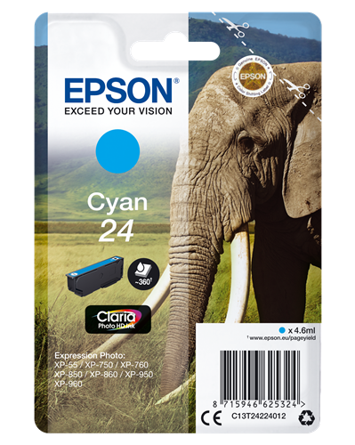 Epson 24 Cyan Cartucho de tinta
