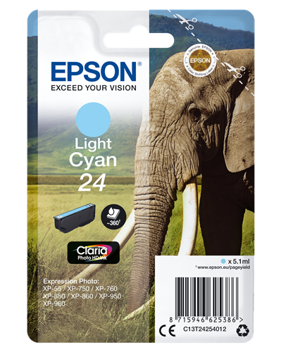 Epson 24 Cyan (claro) Cartucho de tinta