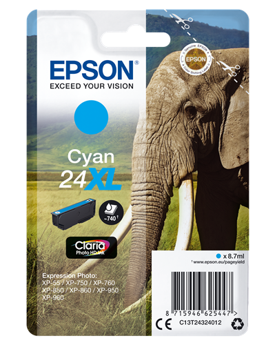 Epson 24 XL Cyan Cartouche d'encre