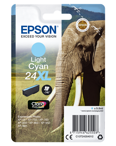 Epson 24 XL Cyan (claro) Cartucho de tinta