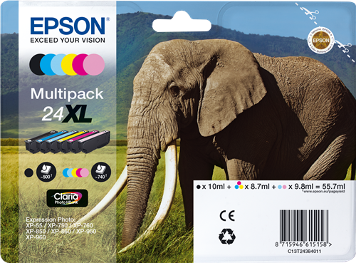 Epson 24 XL Multipack negro / cian / magenta / amarillo / Cian (claro) / Magenta (claro)
