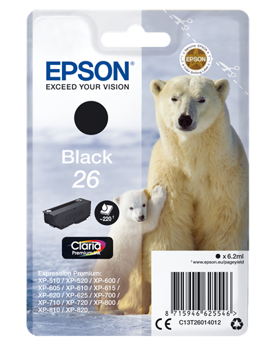 Epson 26 Preto Cartucho de tinta
