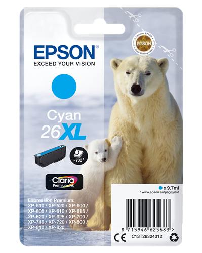 Epson 26 XL cyan inktpatroon