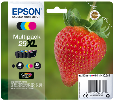 Epson 29 XL Multipack zwart / cyan / magenta / geel