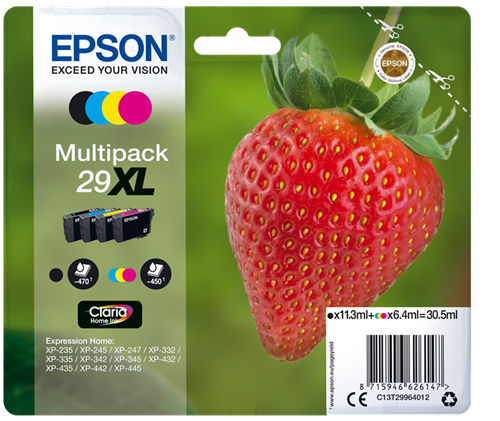 Epson 29 XL Pack Preto / Cyan / Magenta / Amarelo