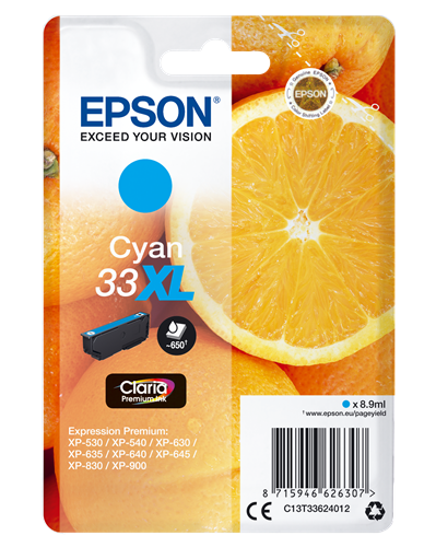 Epson 33 XL Cyan Cartucho de tinta