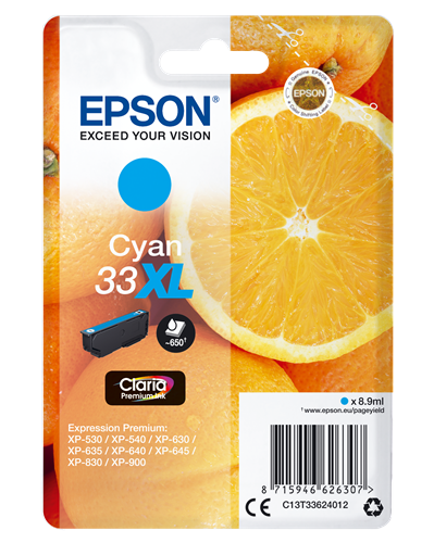 Epson 33 XL cyan ink cartridge