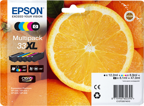Epson 33 XL Multipack negro / cian / magenta / amarillo / Negro (foto)