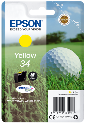 Epson 34 Amarelo Cartucho de tinta