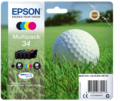 Epson 34 Černá / tyrkysová / purpurová / žlutý