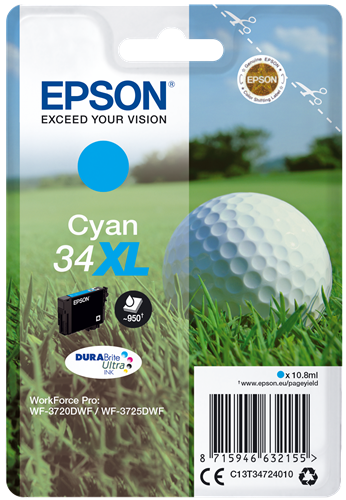Epson 34 XL Cyan Cartucho de tinta
