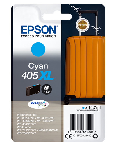 Epson 405 XL Cyan Cartouche d'encre
