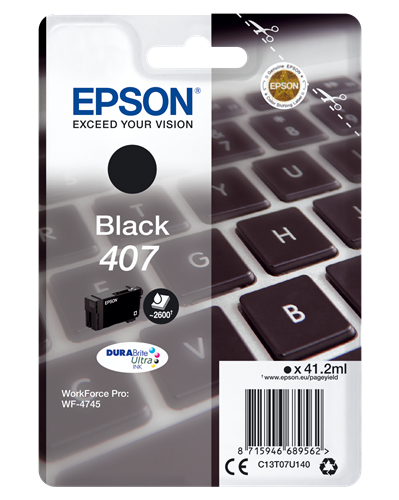 Epson 407 Preto Cartucho de tinta