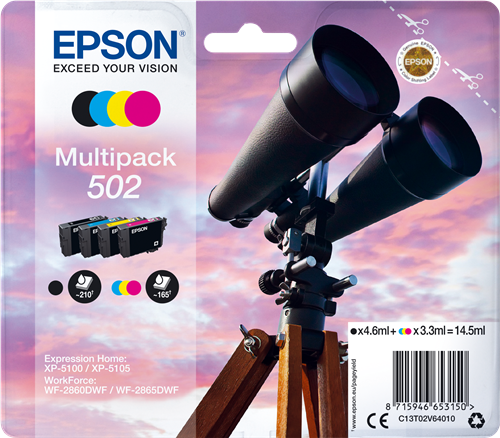 Epson 502 Multipack Noir(e) / Cyan / Magenta / Jaune