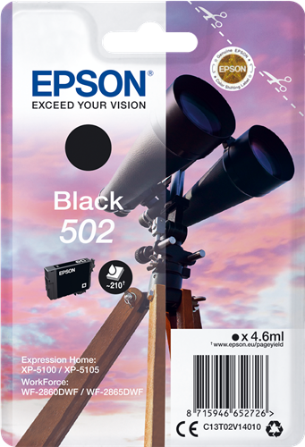 Epson 502 Preto Cartucho de tinta