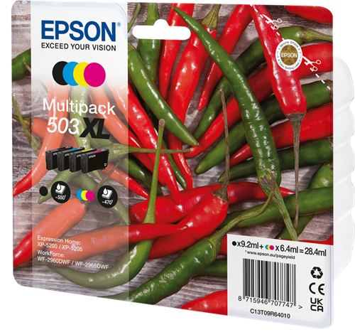 Epson 503 XL Pack Preto / Cyan / Magenta / Amarelo