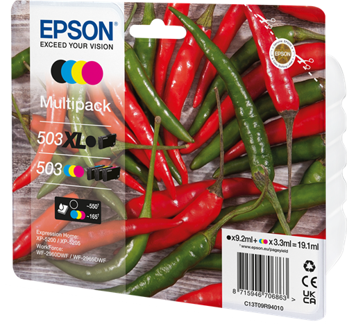 Epson 503XL+503 Pack Preto / Cyan / Magenta / Amarelo