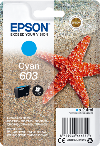 Epson 603 Cyan Cartouche d'encre