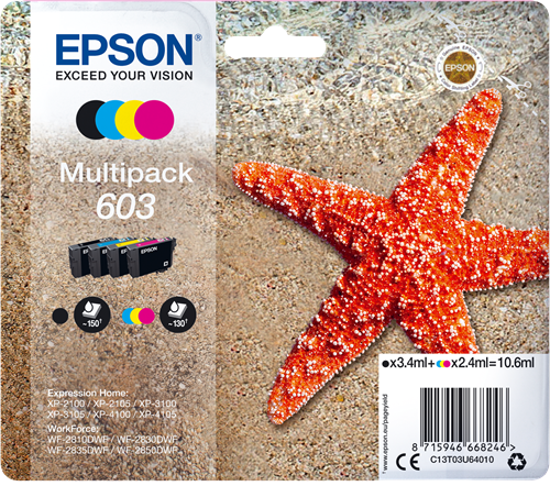 Epson 603 Pack Preto / Cyan / Magenta / Amarelo