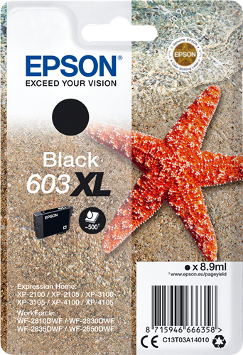 Epson 603XL black ink cartridge