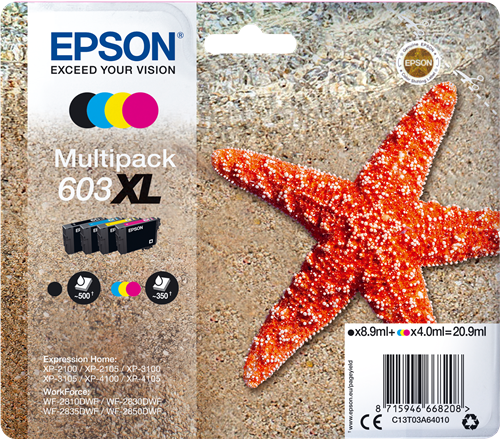 Epson 603XL Pack Preto / Cyan / Magenta / Amarelo