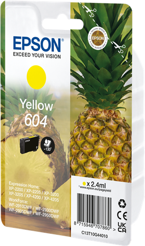 Epson 604 Amarelo Cartucho de tinta