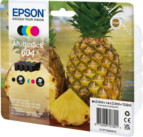 Epson 604 Pack Preto / Cyan / Magenta / Amarelo