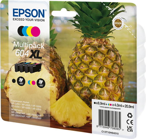 Epson 604 XL Pack Preto / Cyan / Magenta / Amarelo