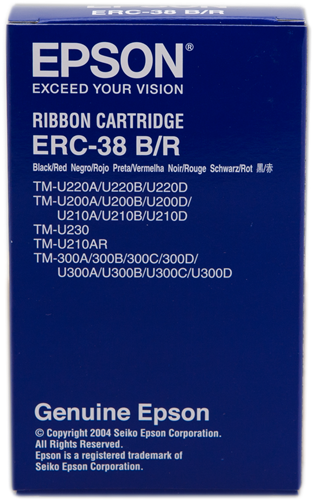 Epson ERC-38 BR black / Red ribbon