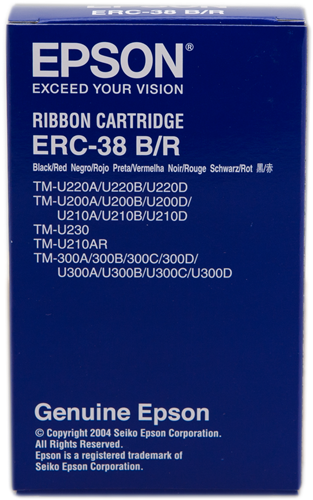 Epson ERC-38 BR Preto / Vermelho Fita de tinta