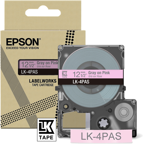 Epson LK-4PAS Fita rotuladora GrissobrePink
