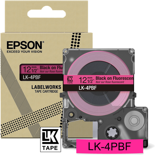Epson LK-4PBF tape zwartopRoze