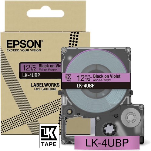 Epson LK-4UBP Ruban Noir(e)SurViolet