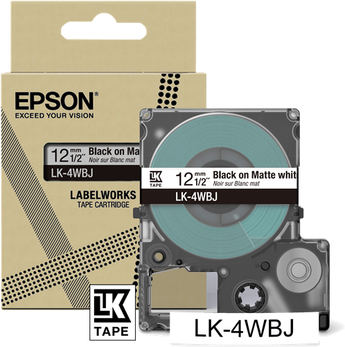 Epson LK-4WBJ Fita rotuladora PretosobreBranco