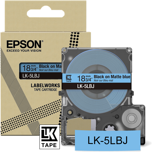 Epson LK-5LBJ tape black on Blue