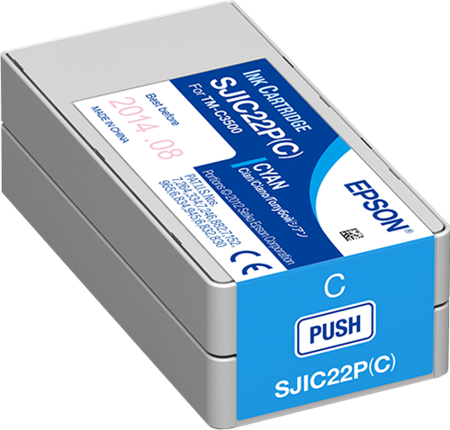 Epson SJIC22P-C cyan ink cartridge