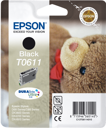 Epson T0611 zwart inktpatroon