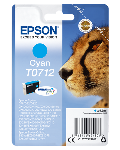 Epson T0712 Cyan Cartucho de tinta