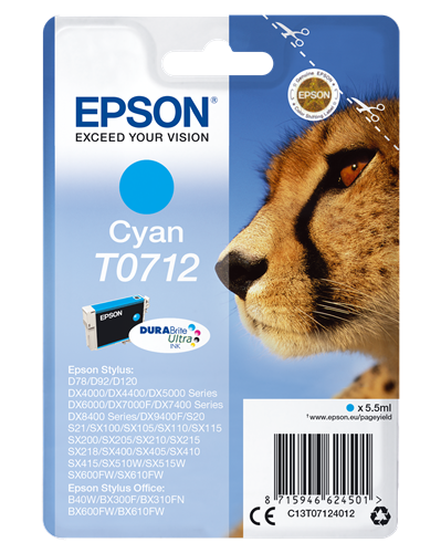 Epson T0712 cyan kardiż atramentowy
