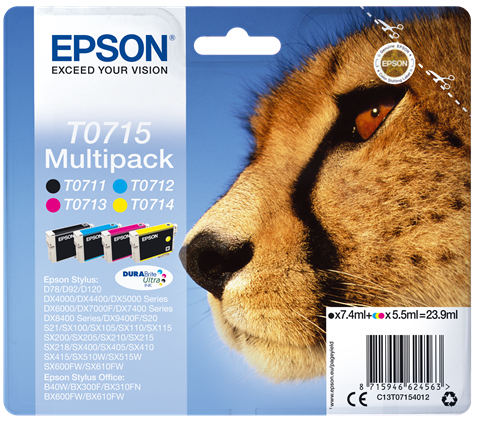 Epson T0715 Multipack negro / cian / magenta / amarillo