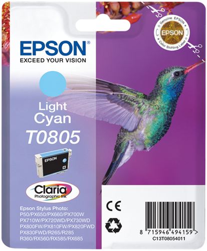 Epson T0805 Cian (claro) Cartucho de tinta