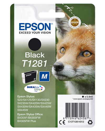Epson T1281 Preto Cartucho de tinta