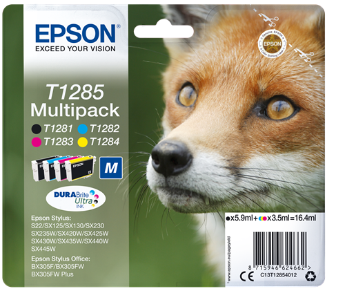 Epson T1285 Pack Preto / Cyan / Magenta / Amarelo