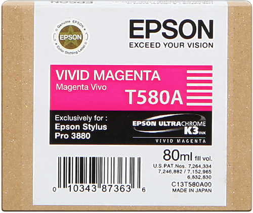 Epson T580A purpurová Inkoustovou kazetu